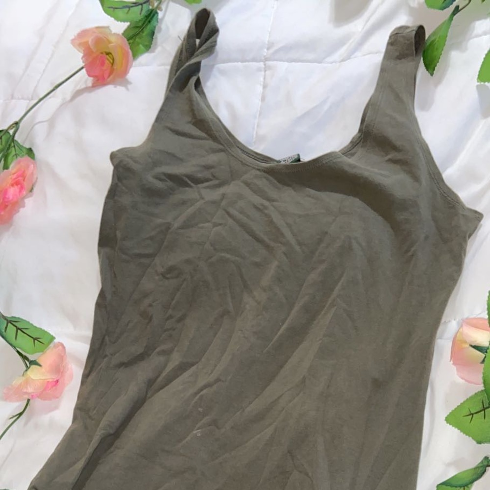 Navy green tank top mini dress💚